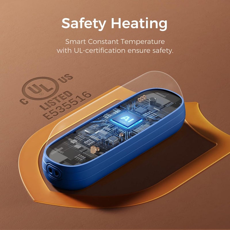 OCOOPA 2 in 1 Magnetic Rechargeable Hand Warmers, UT2s Mini Electric Handwarmers 2 Pack, Split USB-C, Reusable Portable Pocket Heater, Raynauds, Golf, Christmas, Tech Gifts for Women Men - Image 4